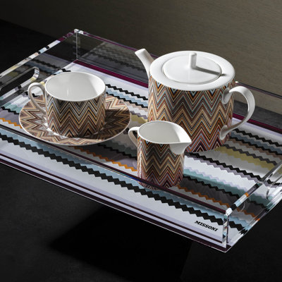 Missoni Tea Pot-Coffee Pot Zig Zag Jarris 148/156 Diam 4.72" , H 5.12"