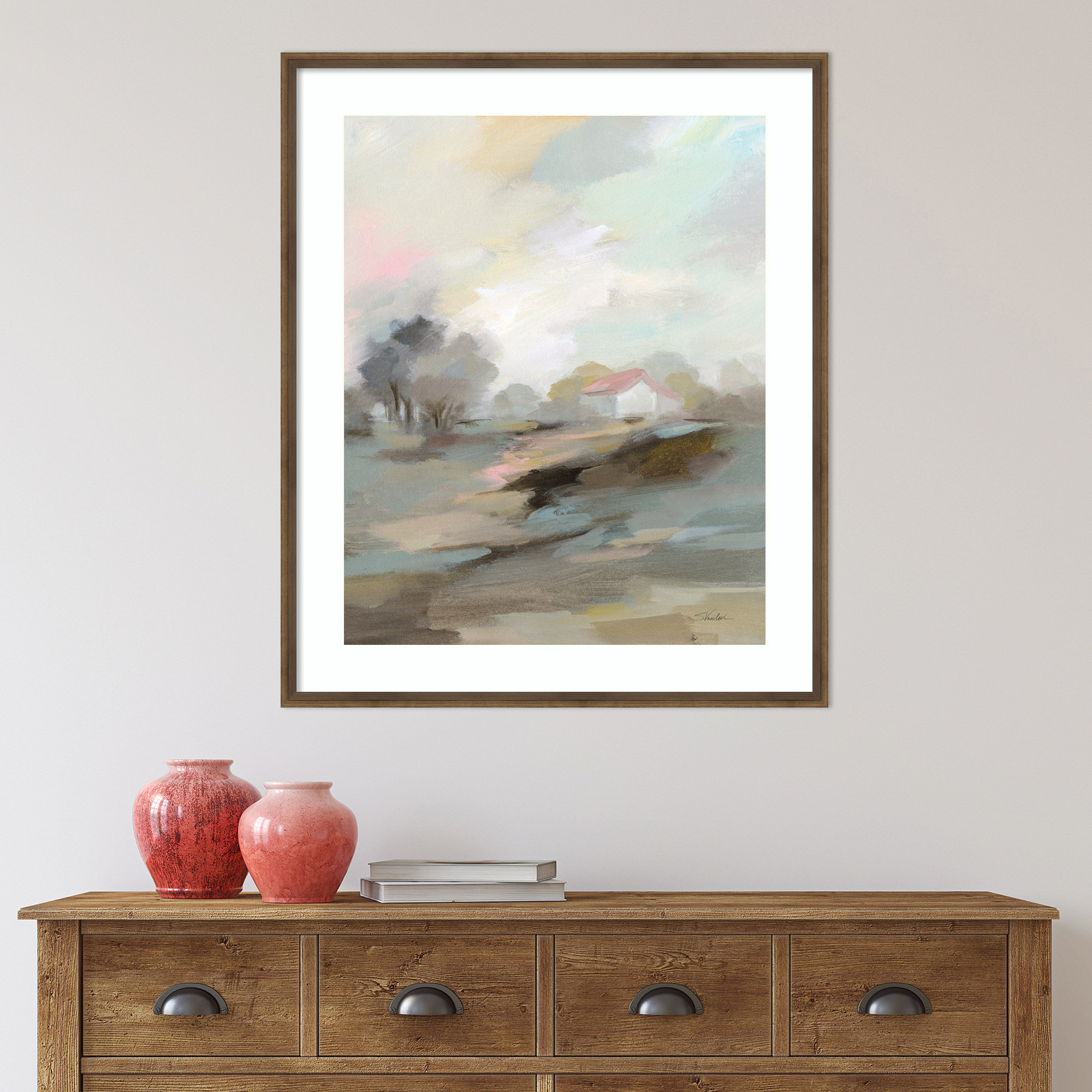 Farm In April by Silvia Vassileva, 28" W x 33" H, Bronze