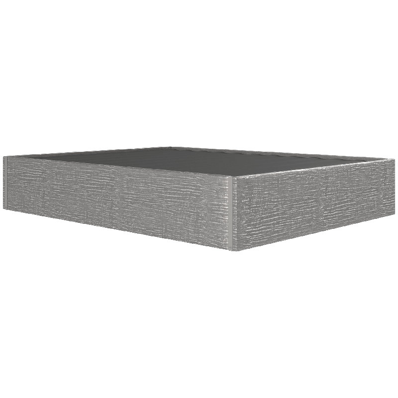 Sapan Upholstered Bed, Metallic Silver, Queen