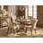 5 Piece Dining Table Set for 4 Includes a Round Kitchen Table with Dropleaf and 4 Doeskin Linen Fabric Parson Dining Room Chairs, Linen White-1461505632-1461505634