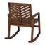 Chaise berçante d'extérieur en bois massif Harbison-1835770832