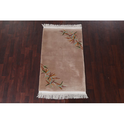 Vegetable Dye Vintage Art Deco Handmade Rug 3x5