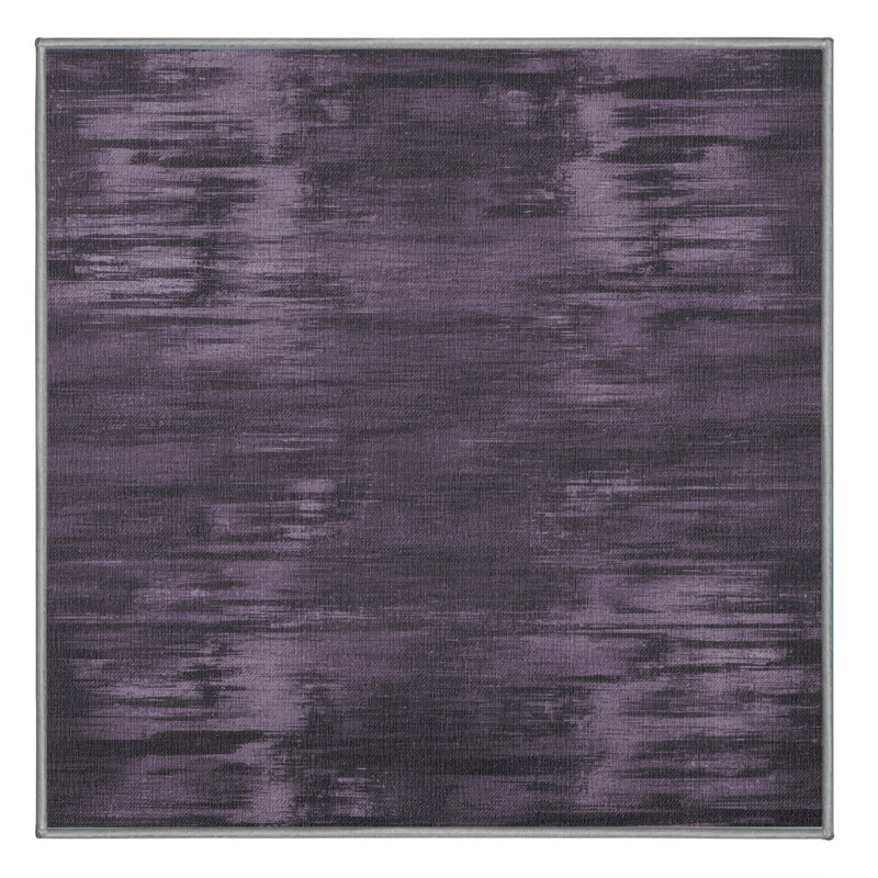 Machine Washable Abstract Purple Area Rug, Square 6'