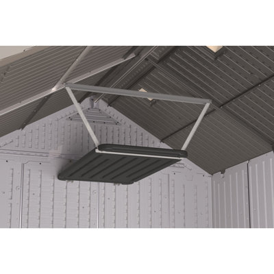 Suncast l 45 po x P 24 po en résine et en métal Shed Loft ensemble de tablettes pour l'organisation du rangement, fabriqué aux États-Unis