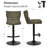 Modern Upholstered Adjustable Height Swivel Full Back Metal Base Bar Stool-585337185