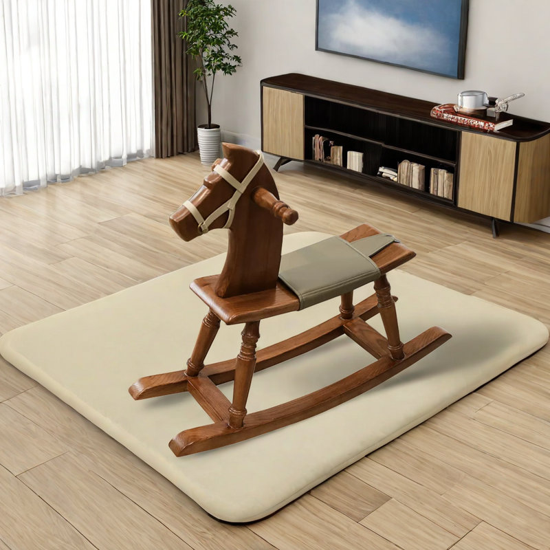 Chaise berçante en bois, Brun
