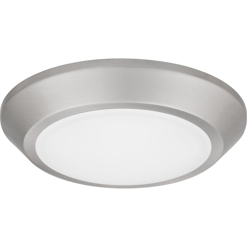 Plafonnier encastré à DEL 1 lumière 5,5 po Diem, Nickel brossé