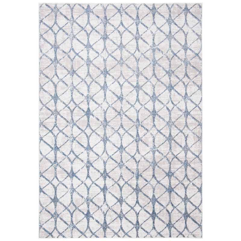 Tapis à motif géométrique Shellie 700 Performance, Rond 5 pi 3 po