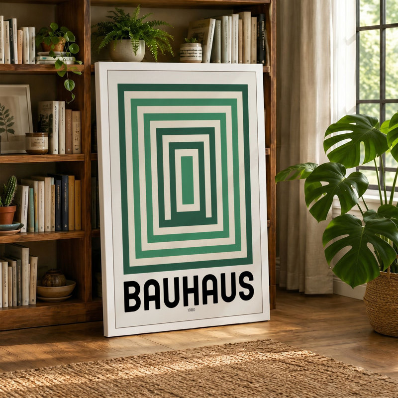 Bauhaus Geometry Geometric - Wrapped Canvas, 30x20 - 76.2 x 50.8 cm, White Border