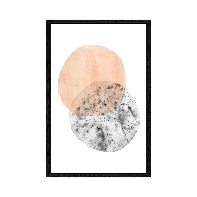 Shapes 1 Piece Painting on Canvas, 66.04cm H x 45.72cm W x 3.81cm D, Black Framed