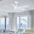 46" 5-blade White Modern Ceiling Fan With Lights And Remote Control-1589971746