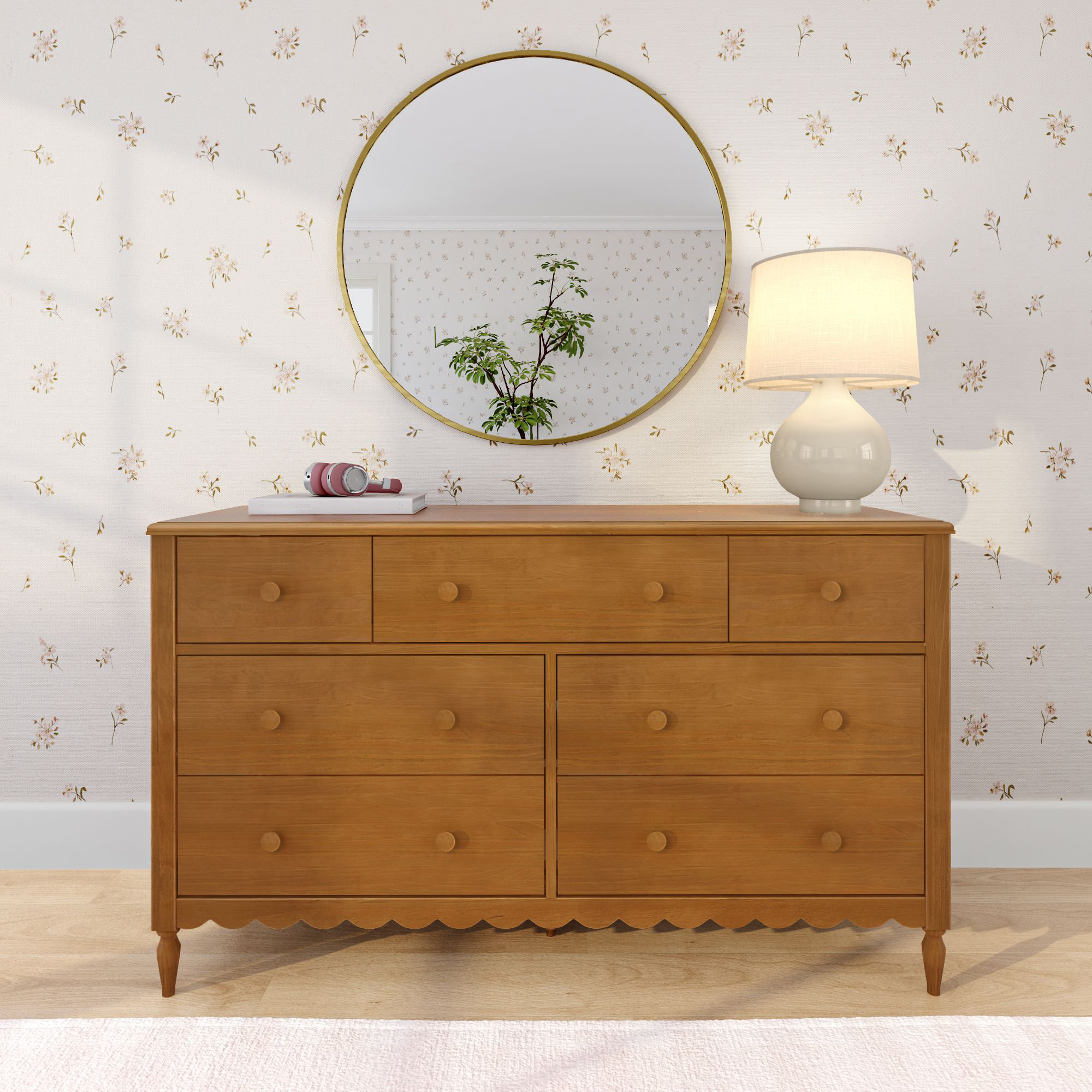 Charlotte 7 Drawer Dresser, Pecan, Pecan