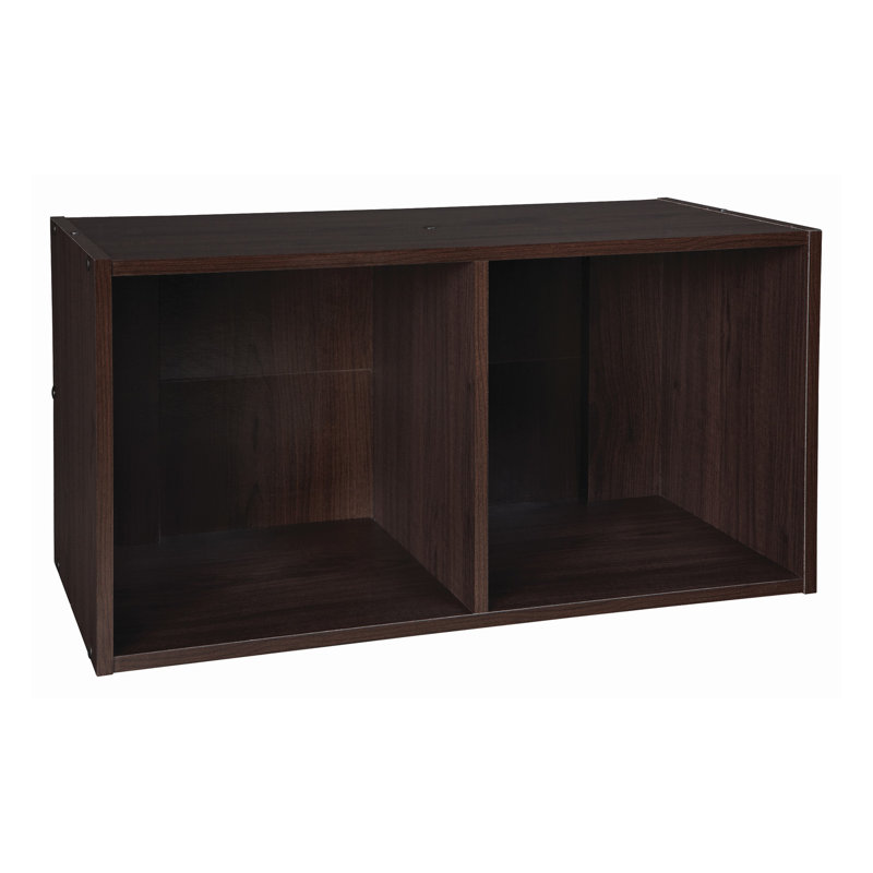 Cubeicals 12.36'' H x 24.09'' W 2-Cube Bookcase, Espresso