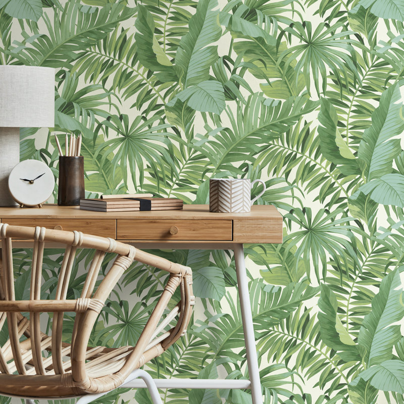 Maui Tropical Luxury Wallpaper, Green