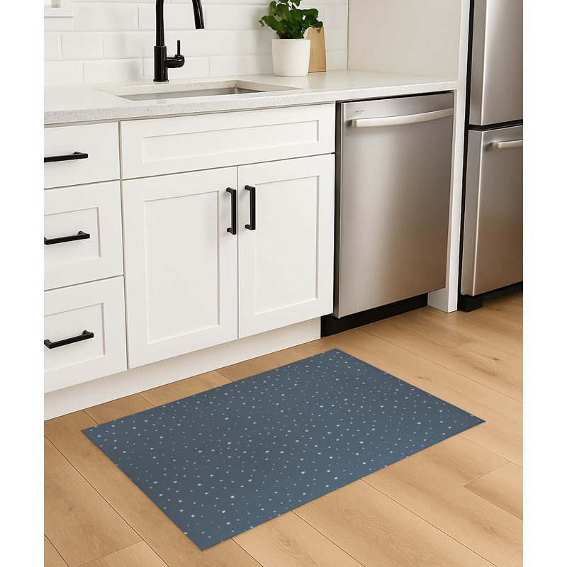 Tapis de cuisine antidérapant Vast Sky, Bleu, Rectangulaire 2 pi x 3 pi