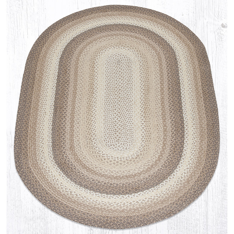  Tapis ovale en jute naturelle - fibre naturelle, Ovale 4 pi x 6 pi, Naturel