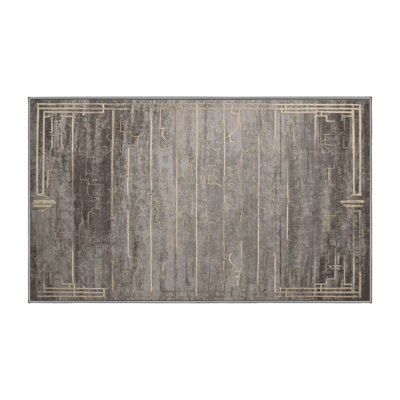 Machine Washable Gray Area Rug