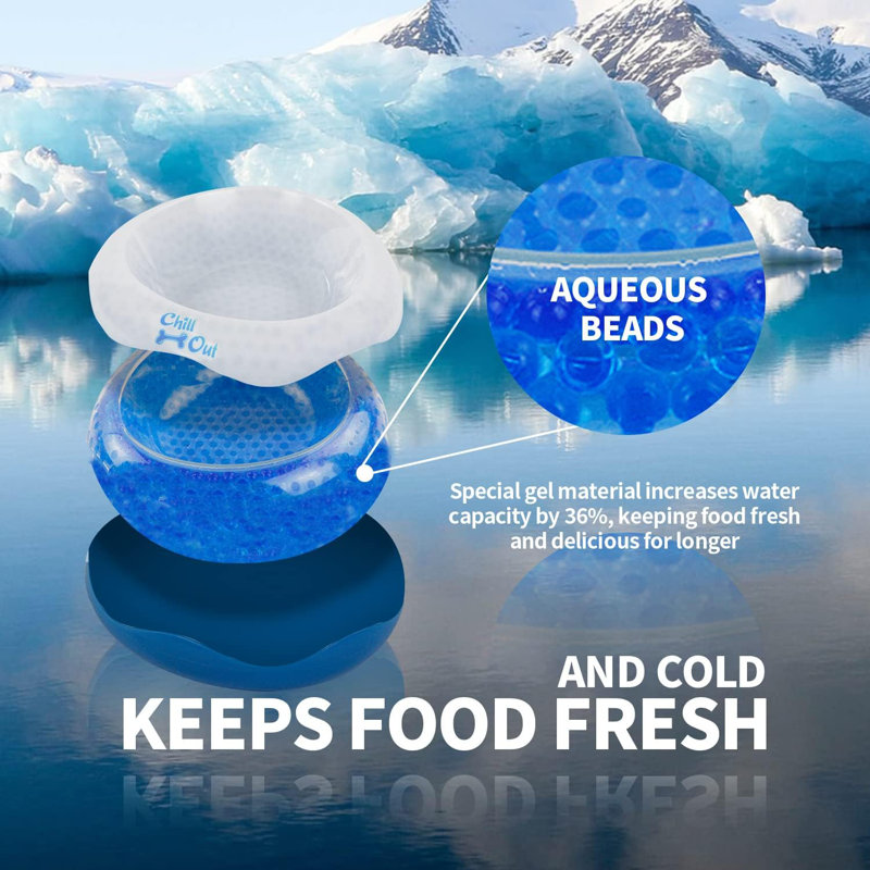 Pet Dog Cooler Bowl Frosty Bowl Keeps Water Cool And Fresh 350ML/500ML/1500ML
