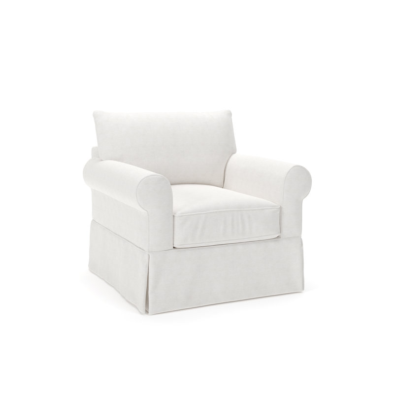 Fauteuil Amari, Chenille Crypton® neige Nomad
