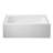 Kingston Brass Aqua Eden 60-Inch Acrylic Rectangular 3-Wall Alcove Tub with Armrest and Anti-Skid Surface-55204561