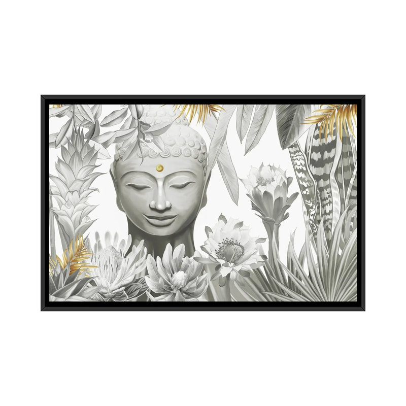 Buddha 1 Piece Floater Frame Painting on Canvas