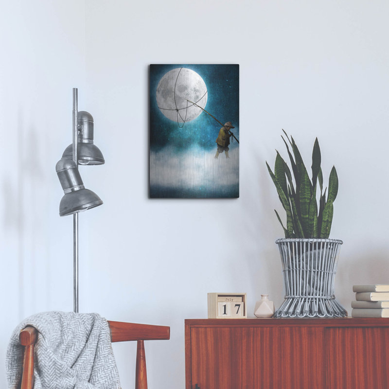 «Moonwalk» par Diogo Verissimo, Ebern Designs, art mural en métal, 16 po x 24 po