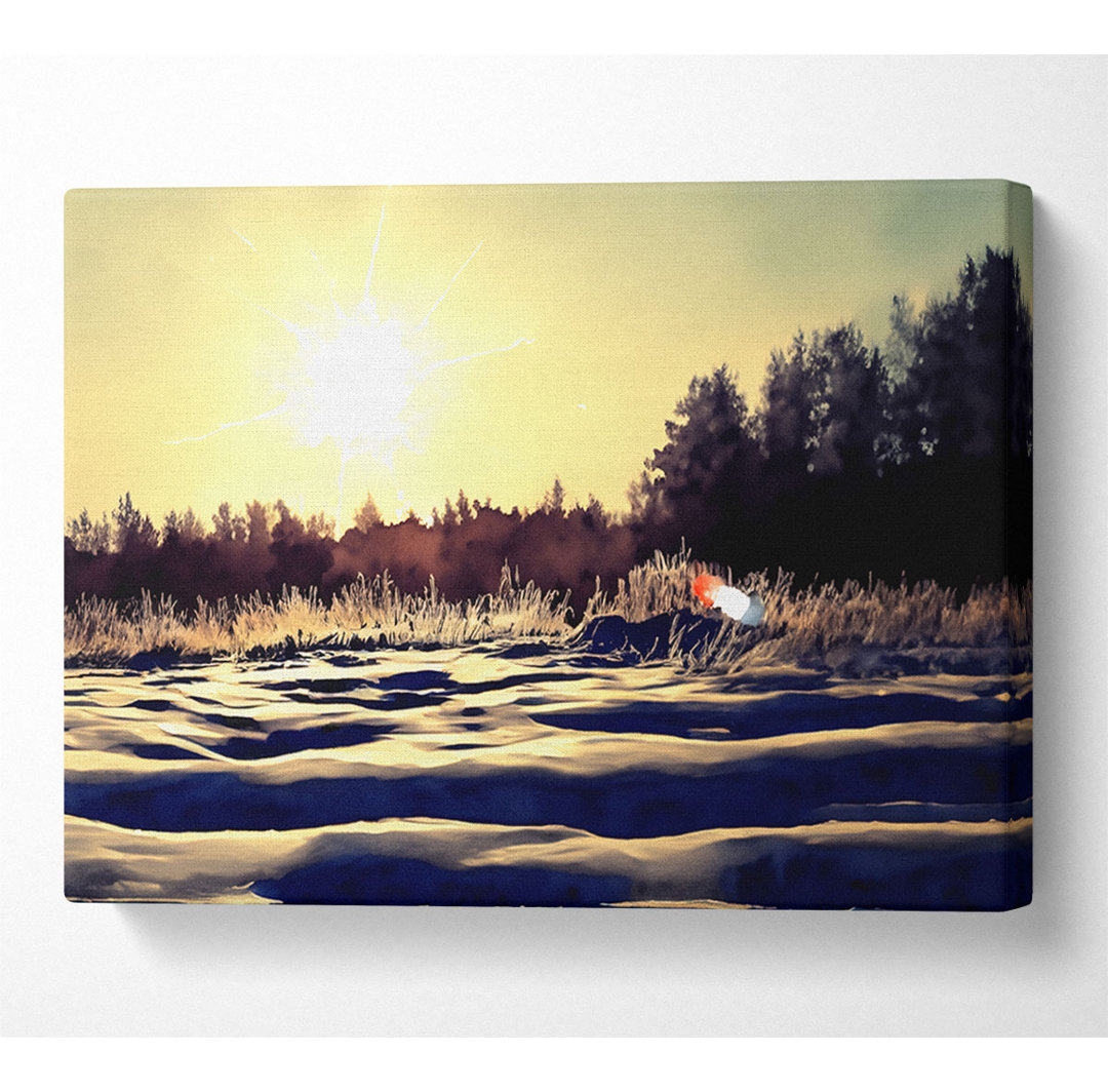 Sunny Snowy Day - Kunstdrucke auf Leinwand - Wrapped Canvas