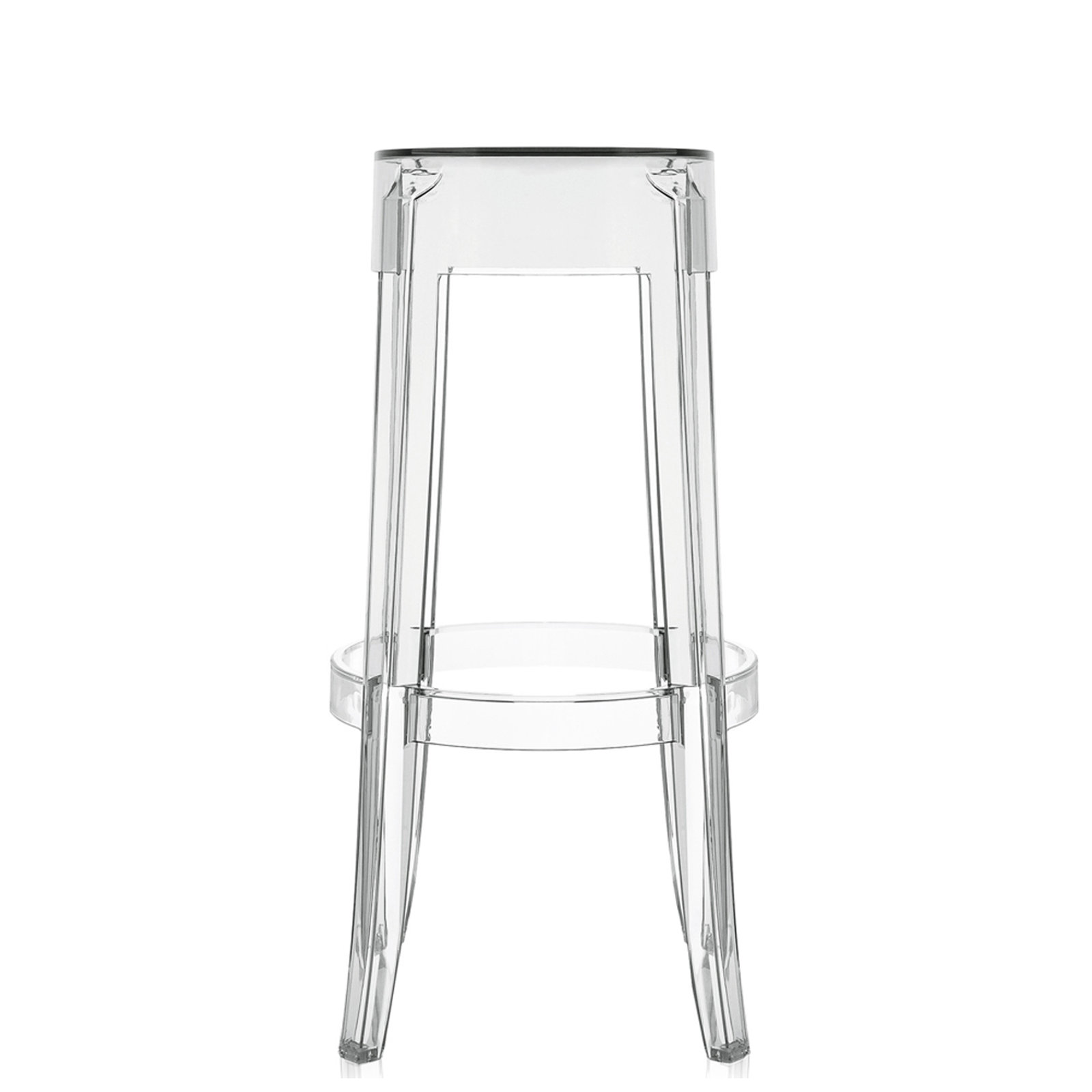 Charles Backless Outdoor Bar Stool, Crystal, 29.53"