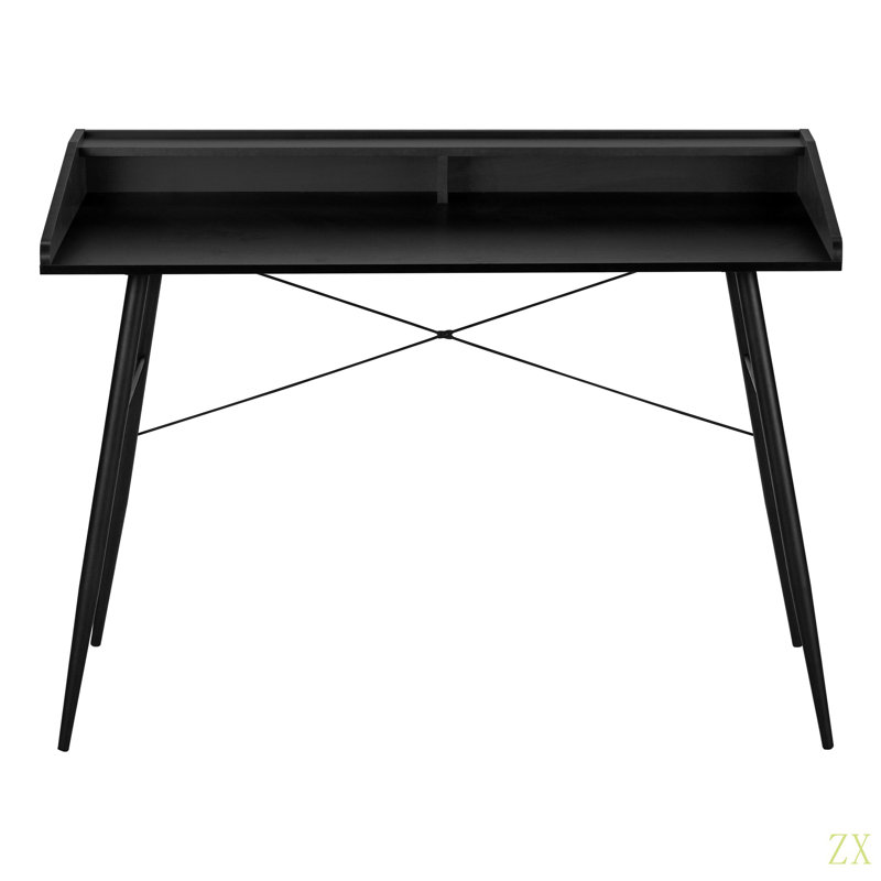 Bureau d'ordinateur, bureau personnel, ordinateur portable, tablettes de rangement, L 48 po, travail, stratifié, métal, contemporain, moderne