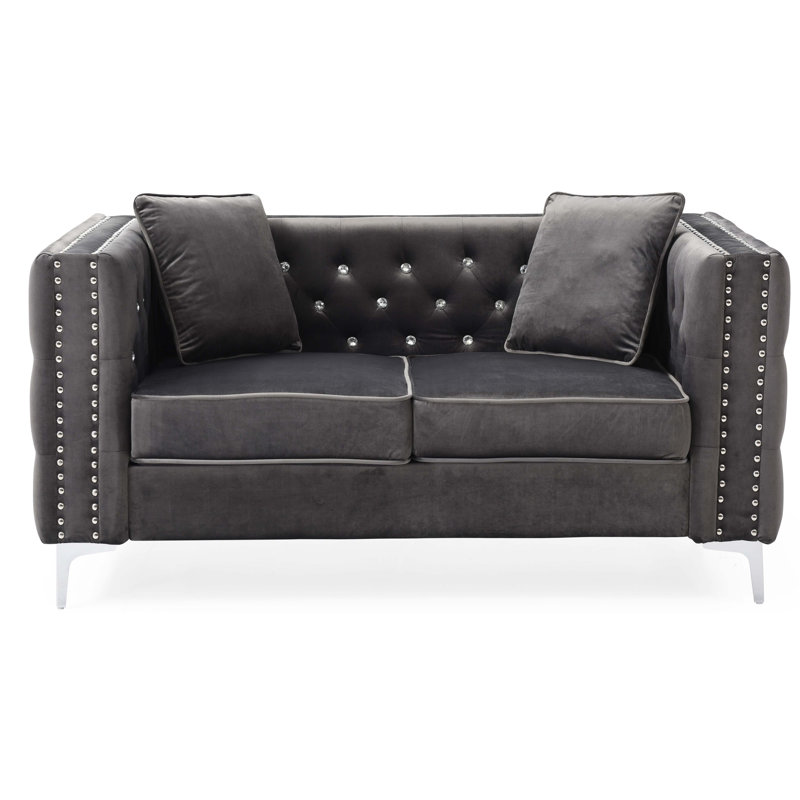Causeuse élégante et contemporaine, Gris