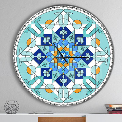 Gorgeous Blue Morroccan tile - Modern wall clock