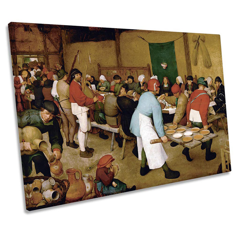 Pieter Bruegel The Elder Peasant Wedding - Wrapped Canvas Print, 30.5cm H x 45.7cm W x 2cm D
