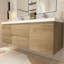 Meuble-lavabo double 59 po avec plateau en résine Scheuerman-1608361642