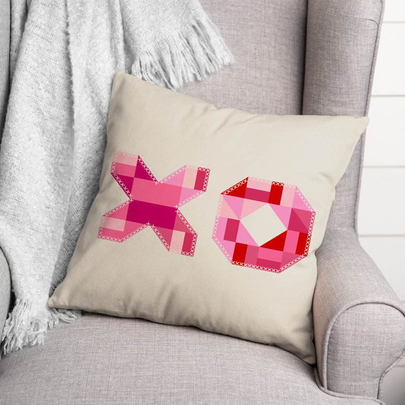 No Pattern And Not Solid Color Reversible Throw Pillow
