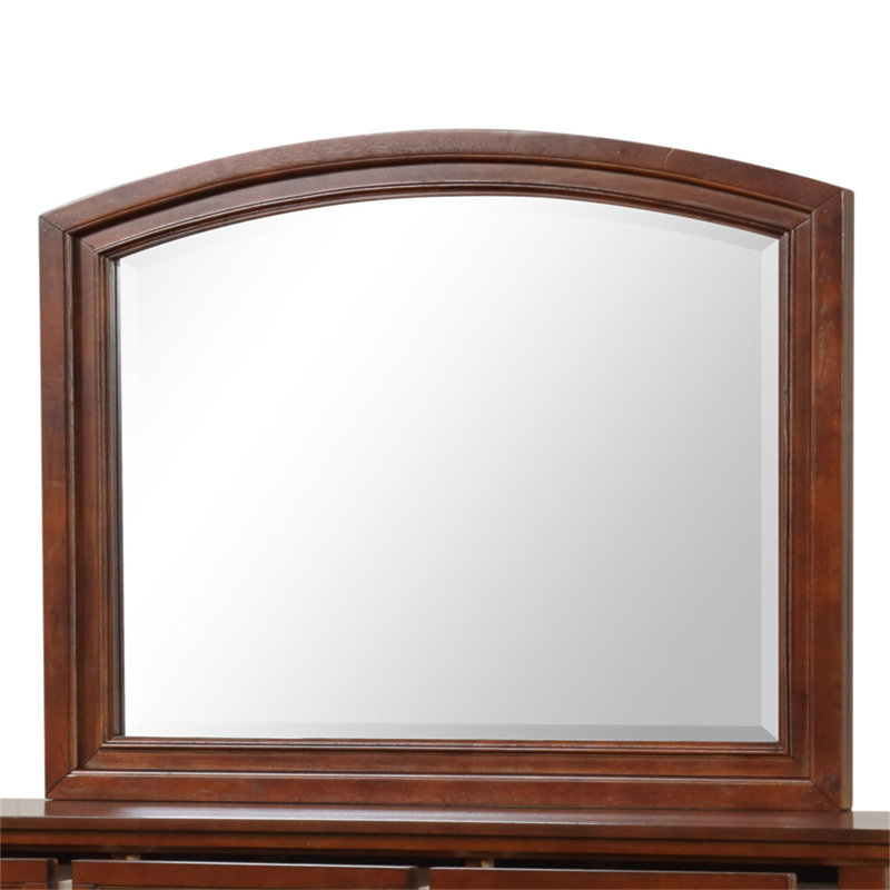 Charmant miroir traditionnel cerise