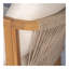 Méridienne d'extérieur 28 po avec dossier tissé, structure en bois massif, coussins confortables et accoudoirs courbés pour la terrasse ou le jardin