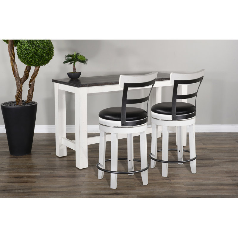 Meilani Swivel Upholstered Counter Stool, Bar Stool (30” Seat Height), Buckskin