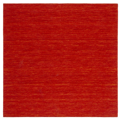 Kilim Hand Loomed Wool/Cotton Rug in Red/Rust