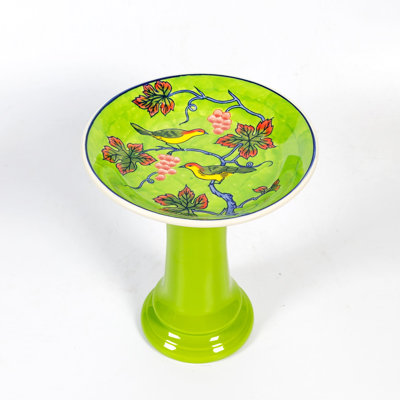 Bikash Ceramic Single Tier Birdbath