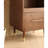 Vertical Glass Sliding Door Accent Cabinet
