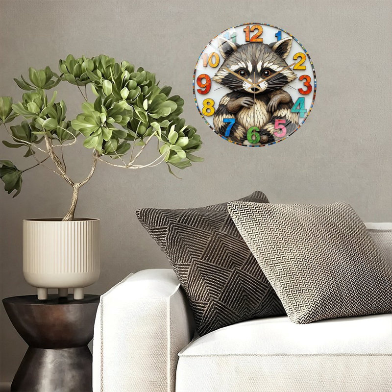 Horloge murale en bois 12 po