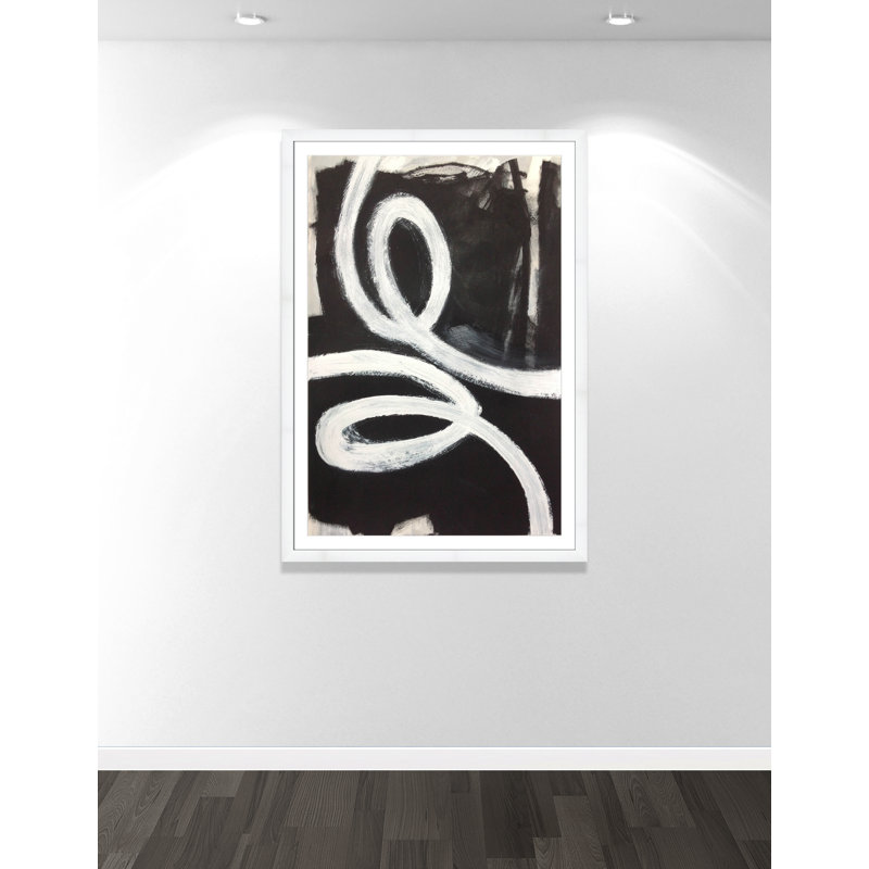 Ansonia Swirly Swirls I, encadré sur papier par reproduction, Cadre cubique blanc mat, H 55 po x l 39 po x P 1,25 po