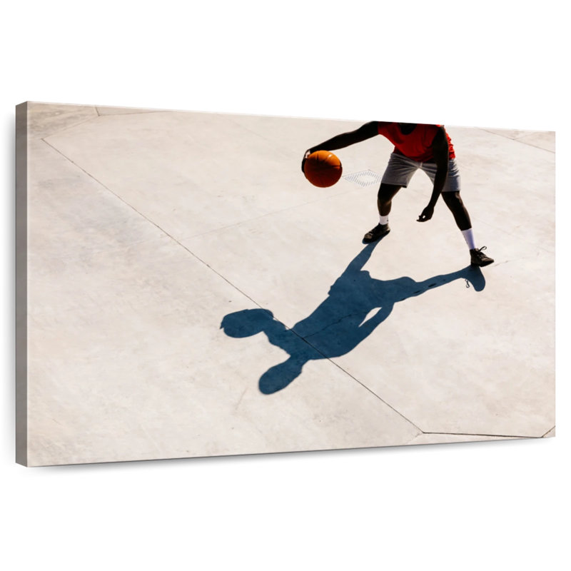 Ombre de joueur de basketball, H 8 po x l 12 po