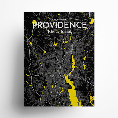 Providence, carte de la ville, impression