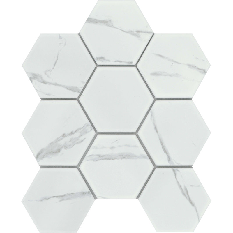 Elegan Calacata 11 in. x 13 in. Matte Porcelain Wall Tile (19.34 sq. ft./Case)