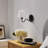 Wave Squiggle Arm Wall Sconce In Black-101991392