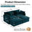Canapé modulaire modulaire avec repose-pieds et coussins pour petits espaces