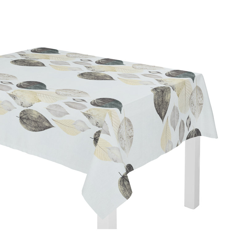Poppy Tablecloth, Grey/White, 130cm W x 160cm L