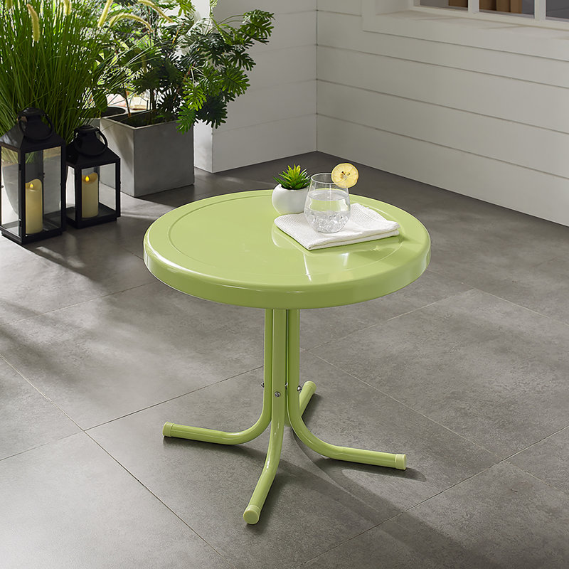 Table d'appoint en acier Burley, Vert lime lustré