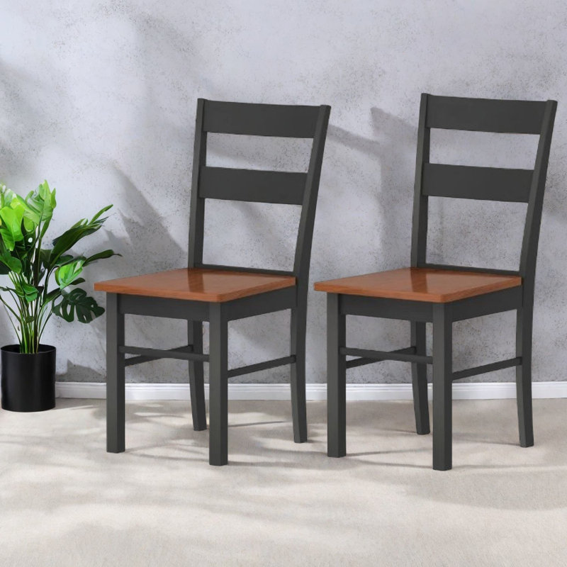 Ensemble de chaises de salle à manger en bois de teck rustique, conception peu encombrante pour la cuisine